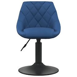 vidaXL Chaise de salle à manger Bleu Velours