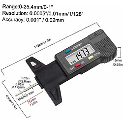 Elixir Car Tyre Numérique De Pneu, Jauge De Profondeur Mètre Mesureur Outil Caliper Jauges D'épaisseur Bande De Roulement Des Pneus Des Plaquettes De Frein De Chaussures Système De Surveillance Pour Moto Car