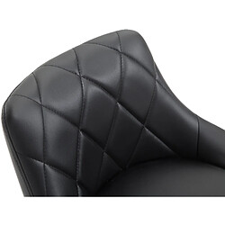 Non Tabouret de bar Lazio simili cuir noir pas cher