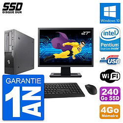 PC Fujitsu E500 E85+ DT Ecran 27" Intel G630 RAM 4Go SSD 240Go Windows 10 Wifi · Occasion 