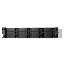 Avis QNAP 12-bay 2U rackmount USB-C 3.1 Gen2 10Gbps JBOD expansion unit, redundant PSU, with a 1-meter USB-C to USB-A 3.1 Gen2 cable.