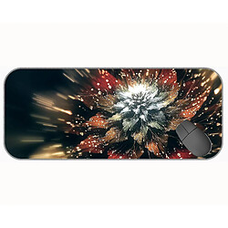 Universal (750x300x3) Long XXL Mousepad, Abstract Artistic Digital Art Flower non glissé en caoutchouc