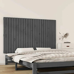 Maison Chic Tête de lit scandinave pour lit adulte,Meuble de chambre murale Gris 147x3x90 cm Bois massif de pin -MN49573 