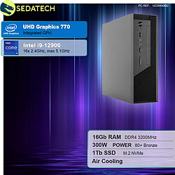 Sedatech Mini-PC Pro ITX • Intel i9-12900 • 16Go RAM • 1To SSD M.2 • DVD-RW • sans OS