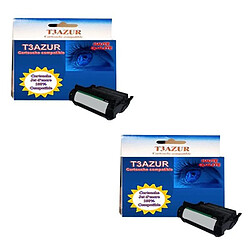 T3Azur 2 Toners Lexmark Optra T620 /T620DN / 12A6865 - Compatible - 30 000 pages