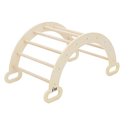 Arc à grimper pour enfants 89x52x45,5 cm Naturel en bois Joyz