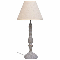 Acheter Lampe de bureau Alexandra House Living Blanc Gris Métal Tissu 220-240 V 23 x 51 x 23 cm