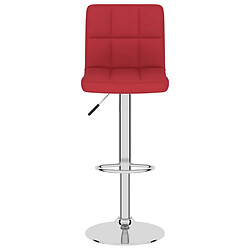 Avis vidaXL Tabourets de bar lot de 2 rouge bordeaux tissu