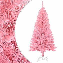 vidaXL Sapin de Noël artificiel avec support rose 120 cm PVC 