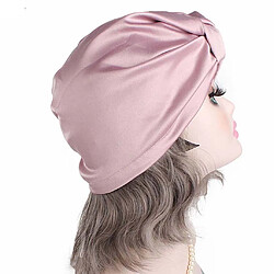 Avis 2x Womes Silk Sleeping Hat Wrap Night Cap Bonnet de Soins Capillaires Foulards Chapeau Rose