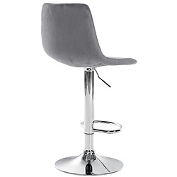 Decoshop26 Set de 2 tabourets de bar repose-pieds en métal confortable en forme d'arc assise en velours gris foncé 10_0004128 pas cher