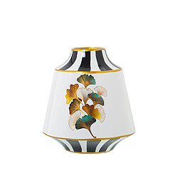 Vase Alexandra House Living Blanc Noir Céramique Fleurs 20 x 20 x 22 cm