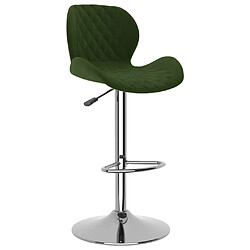 Avis vidaXL Tabourets de bar lot de 2 vert foncé velours