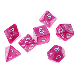 Acheter 7pcs dés polyédriques pour des donjons et dragons dés jeux de fête rose