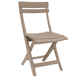 GrosFillex Chaise de Jardin Miami Pliante Lin Gris