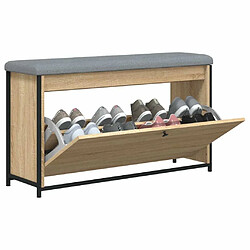 Acheter Maison Chic Banc à chaussures | Meuble de rangement à chaussures Meuble d'Entrée tiroir rabattable chêne sonoma 102x32x56 cm -MN94416