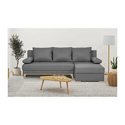 Canape dangle convertible - Tissu Gris - L 197 x P 91/132 x H 82 cm - TEIJO