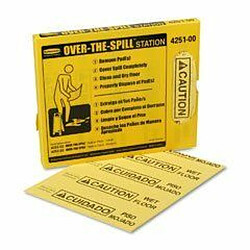 Rubbermaid Commercial Products FG425100YEL Kit de Station Over The Spill Noir/Jaune Paquet de 20 Feuilles