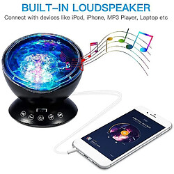 Avis Universal Projecteur de vagues, lumière de nuit, mode 7, télécommande, projecteur océan LED, haut-parleur, lecteur de musique intégré, éclairage océan, vagues, éclairage aurore, chambre à coucher, salon, fête, Noël, (noir)