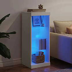 Avis Maison Chic Commode Buffet - Meuble de rangement avec lumières LED blanc 41x37x100 cm -GKD39266