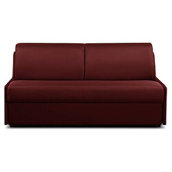 Inside 75 Canapé convertible FRANCE matelas 16cm système express sommier lattes 140cm microfibre bordeaux