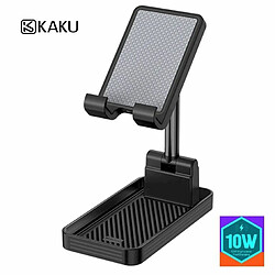 iKaku KSC-386 Support de téléphone portable de bureau avec fonction de charge Qi 10 W Noir 