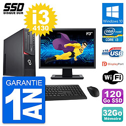 PC Fujitsu E920 DT Ecran 19" Intel i3-4130 RAM 32Go SSD 120Go Windows 10 Wifi - Occasion