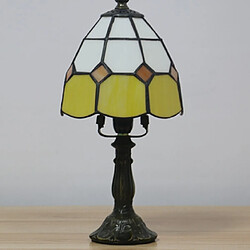 Acheter Wewoo Lampe Chambre à coucher en verre d'église d'époque lSalle de salon bar café décoration petite de tableStyle Base alliage jaune