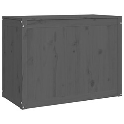 Acheter vidaXL Boîte à linge Gris 88,5x44x66 cm Bois massif de pin