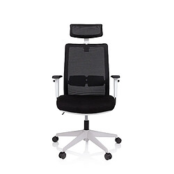 Chaise de bureau / Siège pivotant BRANCO Tissu maille/Tissu Noir hjh OFFICE 