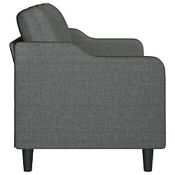 Avis vidaXL Canapé à 3 places Gris foncé 180 cm Tissu