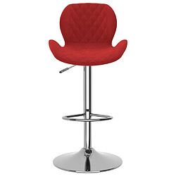 Avis vidaXL Tabourets de bar lot de 2 rouge bordeaux velours