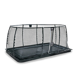 Avis EXIT Dynamic trampoline enterré au niveau du sol 275x458cm avec filet de sécurité - noir