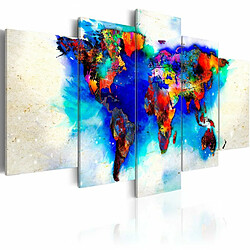 Paris Prix Tableau Imprimé All Colors of the World 100 x 200 cm 