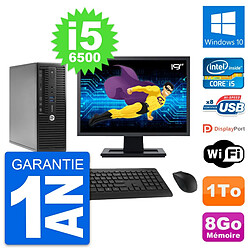 PC HP ProDesk 400 G3 SFF Ecran 19" i5-6500 RAM 8Go Disque 1To Windows 10 Wifi - Occasion