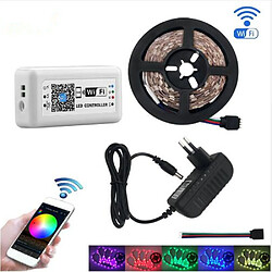 Contrôleur WiFi 5050 RGB LED Strip light 300leds néon lampe Décor Ruban diode ruban DC 12V adaptateur