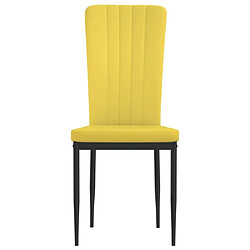 Acheter Maison Chic Lot de 4 Chaises à manger,Chaise pour cuisine Jaune moutarde Velours -MN14026