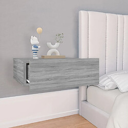 Avis Maison Chic Table de chevet Table de Nuit Meuble de Rangement flottante Sonoma gris 40x30x15 cm