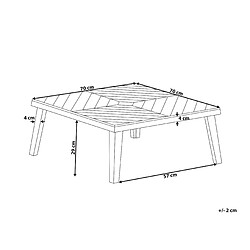 Avis Beliani Table basse Acacia Huilé Bois clair BARATTI