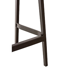 Decoshop26 Tabouret de bar pour intérieur ou extérieur en plastique marron empilable avec repose-pieds10_0000093 pas cher