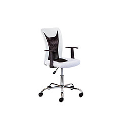 Alter Fauteuil de bureau avec accoudoirs, réglable en hauteur, noir et blanc, 55x54,5x85-95 cm