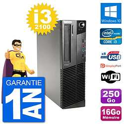 PC Lenovo M91p SFF Intel i3-2100 RAM 16Go Disque Dur 250Go Windows 10 Wifi · Occasion 