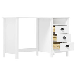 Avis Maison Chic Bureau solide,Table de travail,Bureau d'ordinateur Hill avec 3 tiroirs 120x50x74 cm Bois pin massif -GKD41321