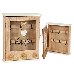 Armoire à clés Romimex Naturel Bois MDF 21 x 26 x 6 cm