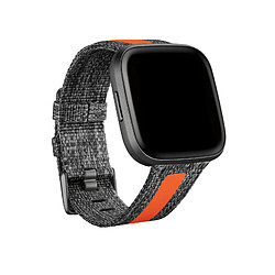 Fitbit FB171WBGYTAS accessoire intelligent à porter sur soi Bande Charbon de bois, Orange Aluminium, Synthétique