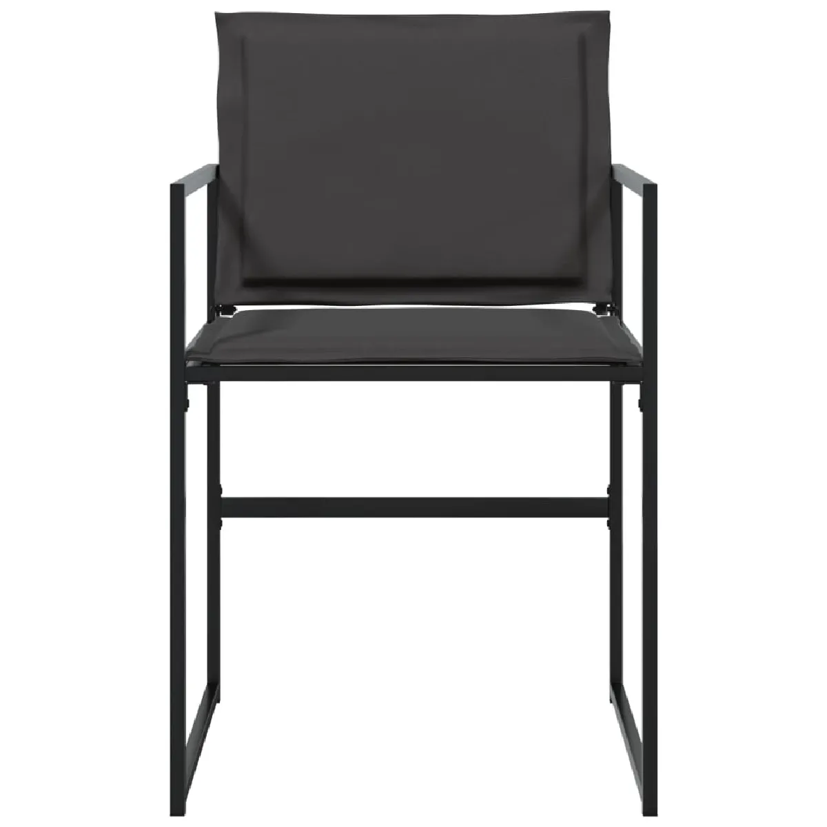 Avis vidaXL Chaises de jardin et coussins lot de 4 noir acier et textilène