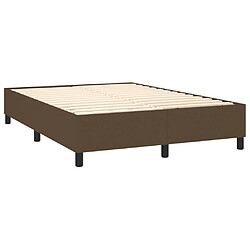 Avis vidaXL Sommier à lattes de lit avec matelas Marron foncé 140x190 cm