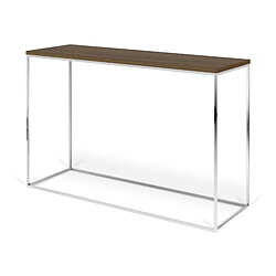 TemaHome - Console Gleam 120cm Noyer & Chrome