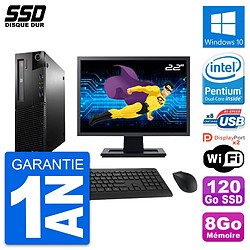 PC Lenovo M93p SFF Ecran 22" Intel G3220 RAM 8Go SSD 120Go Windows 10 Wifi · Occasion 