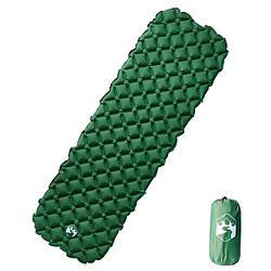 vidaXL Matelas de camping gonflable 1 personne vert 190x58x6 cm 